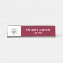 Torne o logotipo com a placa moderna de nome da me