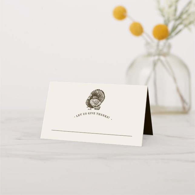 Mesa Wild Turkey | Cartão de Local Personalizado de Açã (Frente)