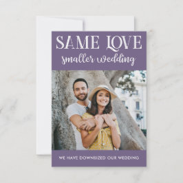 Mesmo amor, casamento menor, reduzido, foto simple