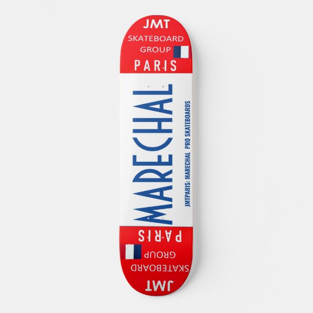 MESMO JMT PARIS 8, 1/4", skateboard Deck (Frente)