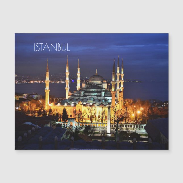 Mesquita azul em Istambul à noite (Frente)