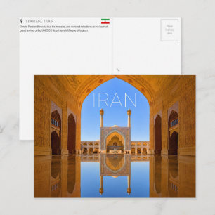Mesquita Jameh, Isfahan, Irã Cartão Postal de Viag