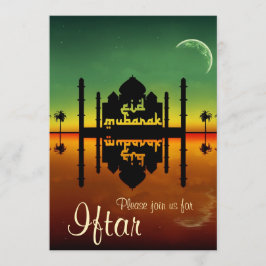 Mesquita Reflexo Noturno Iftar Convite de festas