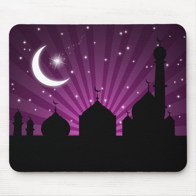 Mesquita Silhouette Purple Night - Mousepad (Frente)