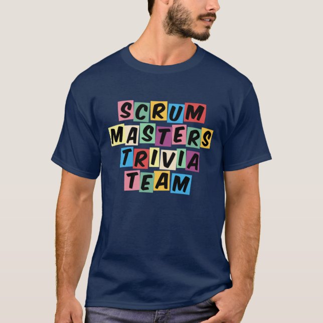 Mestrado marinho Azul Scrum Camisa (Frente)