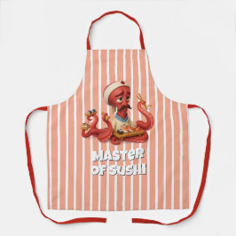 Mestre de Sushi - Cartoon Engraçado Octopus Chef