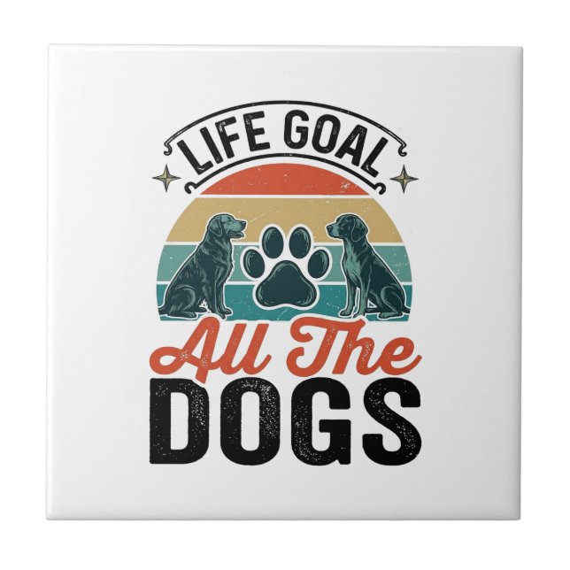 Meta da Vida Todos os Cães Design de Amante de Cãe (Frente)