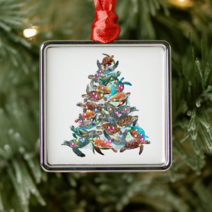 Metal Árvore de Natal Tartaruga Ornamento Árvore de Nata
