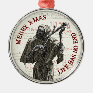 Metal Charme de Ornamento de Feliz Reaper de Feliz Natal