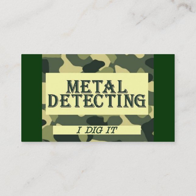 Metal do design de Camo que detecta o cartão de (Verso)