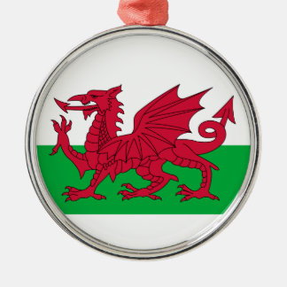 Metal Dragão Vermelho Do País De Gales Ornamento De Árvo