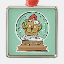 Metal Engraçado Engraçado, Ornamento de Gato de Natal