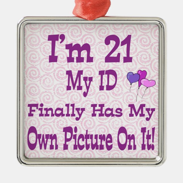 Metal Eu sou ornamento de ID 21 (Frente)