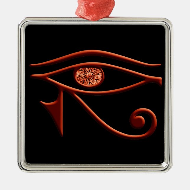 Metal Fiery Eye Do Ornamento Quadrado De Horus (Frente)
