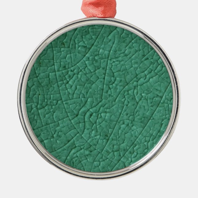 Metal Fissuras de pedra verde Ornamento (Frente)