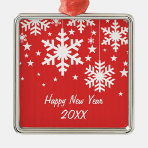 Metal Flocos de neve e estrelas - Ornamento Premium, Ver