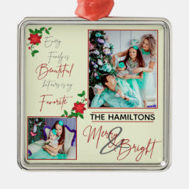 Metal Foto Personalizada 2 | Ornamento cerâmico de Natal