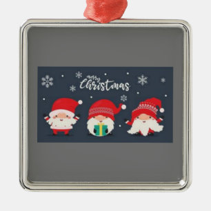 METAL **GNOMOS DE NATAL** ORNAMENTO DE NATAL
