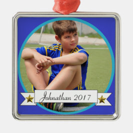 Metal HAMbyWG - Azul no ornamento de Fotografia na borda