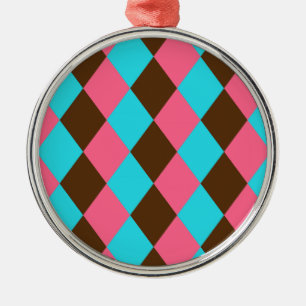 Metal Harlequin, Pastel de Chocolate - Ornamento Redondo