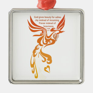 Metal Isaiah 61 Ornamento Quadrado Premium de Phoenix