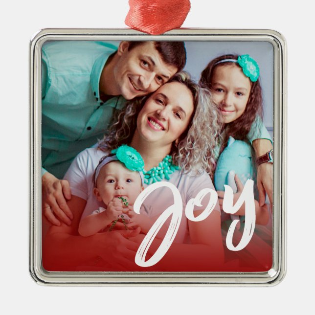 Metal Joy | Foto personalizada | Ornamento cerâmico de N (Frente)