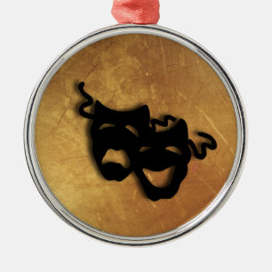 Metal Máscara de Teatro Grego de Comédia e Ornamento Tra