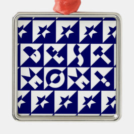 Metal Melhor Mãe Azul com Ornamento de Estrelas de Padrã