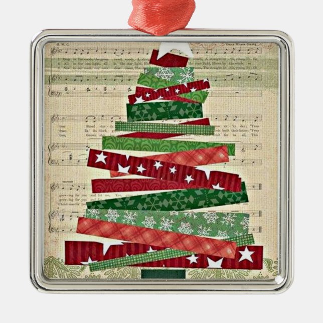 METAL "MÚSICA E ORNAMENTO DE ÁRVORE DE NATAL** E PRESENT (Frente)