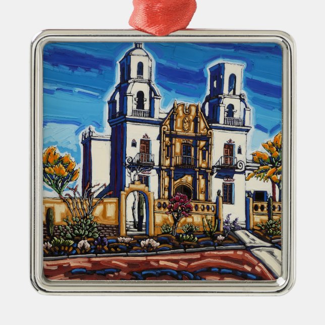 Metal O ornamento do feriado de San Xavier (Frente)
