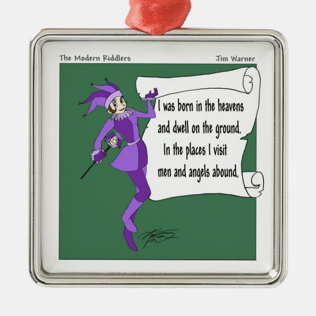 Metal O ornamento moderno do crivo da neve de Riddlers (Frente)