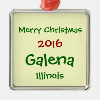 METAL ORNAMENTO 2016 NOVO DO FELIZ NATAL DE ILLINOIS DO