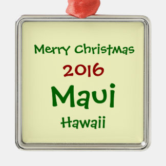 METAL ORNAMENTO 2016 NOVO DO FERIADO DO NATAL DE MAUI