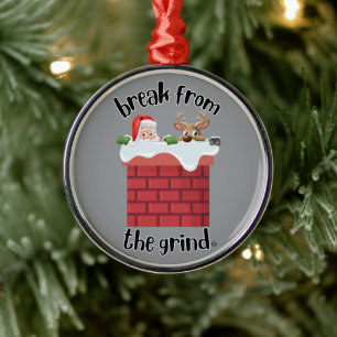 Metal Ornamento BFTG de Humor Chaminés de Natal