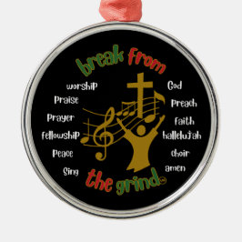 Metal Ornamento BFTG do Culto de Natal