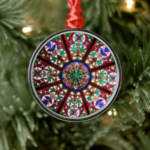 Metal Ornamento Cerâmico Da Igreja De Vidro Arredondado