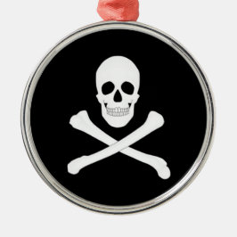 Metal Ornamento cerâmico de bandeira Pirata (Jolly Roger