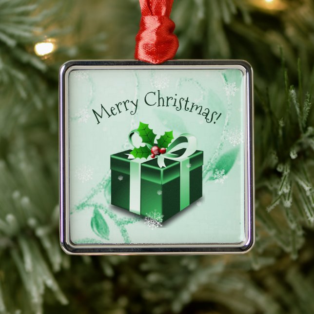 Metal Ornamento Cerâmico de Presente de Natal Verde (Árvore)