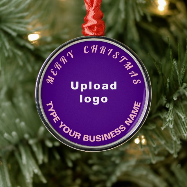 Metal Ornamento circular roxo de Natal comercial (Árvore)