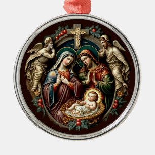 Metal Ornamento Clássico de Natividade de Natal