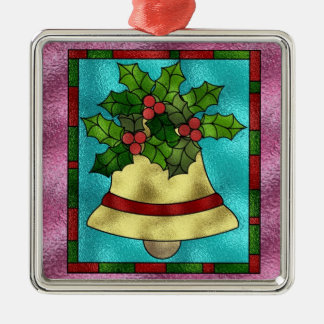 Metal Ornamento da árvore de Natal do Stain Glass Bells