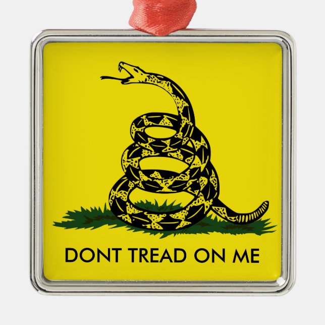 Metal Ornamento da bandeira de Gadsden (Frente)
