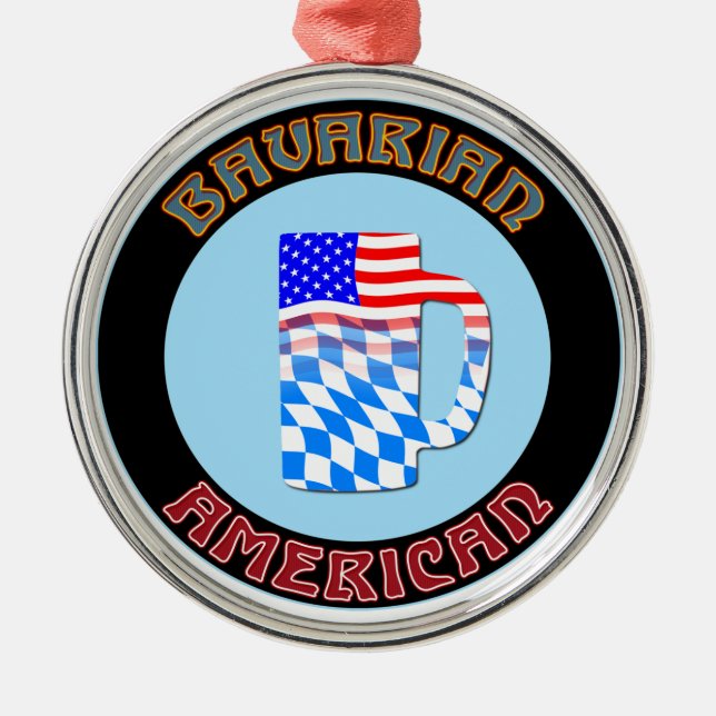 Metal Ornamento da Caneca de cerveja Bávaro Americana (Frente)