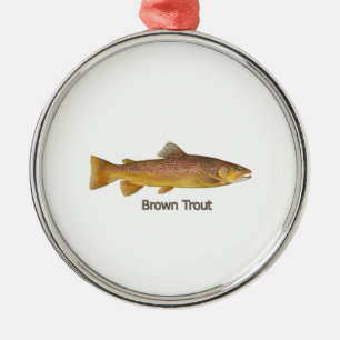 Metal Ornamento da truta de Brown