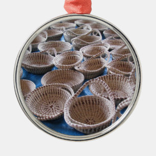 Metal Ornamento das cestas do SC Sweetgrass de