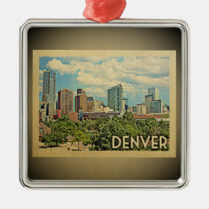 Metal Ornamento das viagens vintage de Denver Colorado