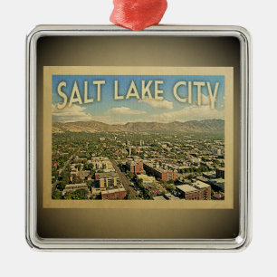 Metal Ornamento das viagens vintage de Salt Lake City