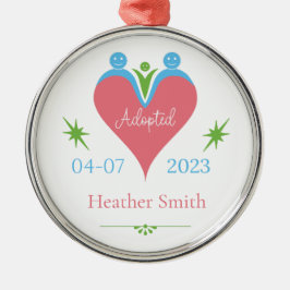 Metal Ornamento de Adoção Personalizado como Primeiro Na