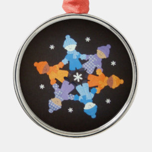 Metal Ornamento de amigos do Floco de Neve