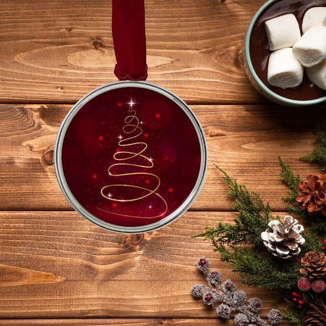 Metal Ornamento de Árvore de Natal Abstrato da Loteria (Criador carregado)